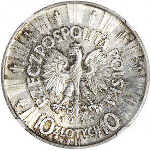 10 złotych 1934, Piłsudski, orzeł URZĘDOWY, mennicze