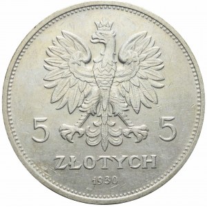 5 złotych 1930, Sztandar, ładne