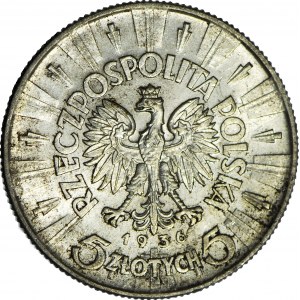 5 złotych 1936, Piłsudski, menniczy