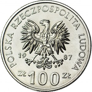 100 złotych 1987, PRÓBA, nikiel, Kazimierz Wielki