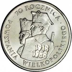 R-, 100 złotych 1988, Powstanie Wielkopolskie, DESTRUKT - wada blachy