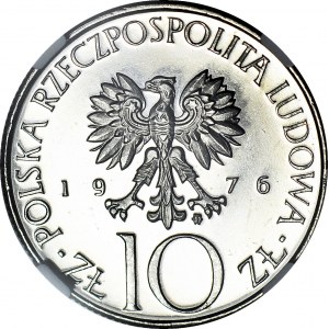 RR-, 10 złotych 1976 Adam Mickiewicz, bardzo rzadki w PROOFLIKE