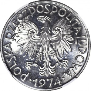 5 złotych 1974, Rybak, menniczy, świeży stempel