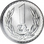 1 złoty 1975, bez znaku, mennicze