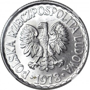 1 złoty 1978, bez znaku, mennicze