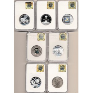 Lot 7 szt. 10 złotych 2008