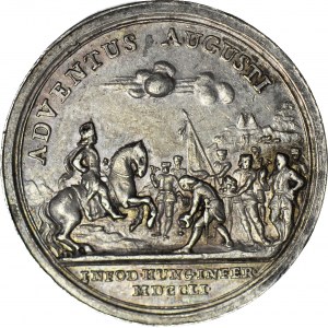 RR-, Austria, Medal 1751, Franz i Maria Teresa, medal na wizytę pary cesarskiej na Węgrzech, srebro