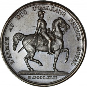 Francja, Medal 1842, Ludwik Filip I książę Orleanu