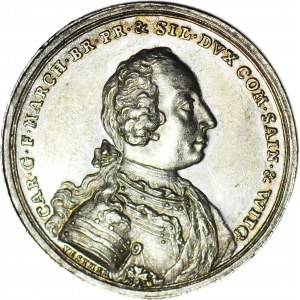 RR-,Niemcy, Sayn-Altenkirchen, Karl Wilhelm Friedrich, 1/6 Talara 1741 bita stemplami dwudukatówki