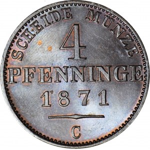 Brandenburgia-Prusy, Wilhelm I, 4 Fenigi 1871 C