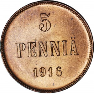 Finlandia, Okupacja rosyjska, Mikołaj II, 5 Pennia 1916