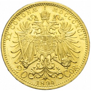 Austria, Franciszek Józef, 20 koron 1894, Wiedeń