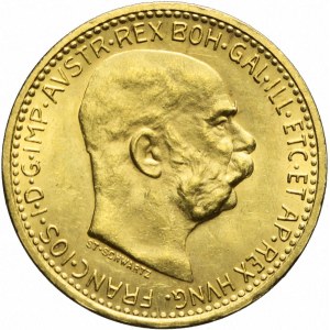 Austria, Franciszek Józef, 10 koron 1910, Wiedeń, rzadszy rocznik