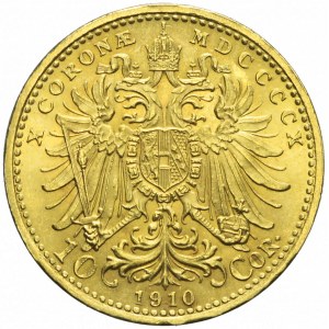 Austria, Franciszek Józef, 10 koron 1910, Wiedeń, rzadszy rocznik