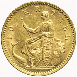 Dania, 10 koron 1890, Christian IX