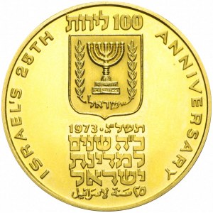 Izrael, 100 lir 1973 (JE 5733) 25 lat Niepodległości Izraela