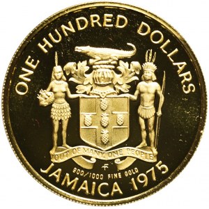 Jamajka, 100 dolarów 1975, piękne