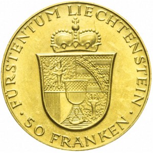 Liechtenstein, 50 Franken 1956
