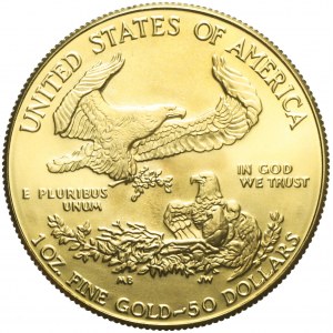 Stany Zjednoczone Ameryki (USA), 50 dolarów 1986, Orzeł, piękne
