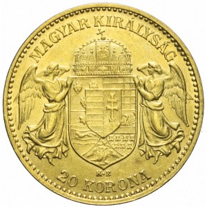 Węgry, Franciszek Józef, 20 koron 1908, Kremnica