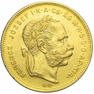 Węgry, Franciszek Józef, 8 forintów 1875, Kremnica, rzadszy rocznik