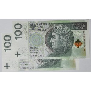 2 szt. 100 złotych 2018, serie FA, FD