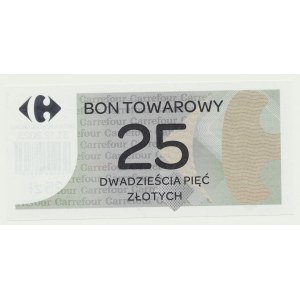 PWPW, współczesny pieniądz zastępczy, 25 złotych Carrefour (obowiązuje do końca 2023 roku)
