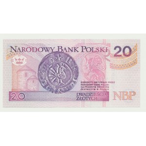 20 złotych 1994, druk TDLR Londyn, AA 0023111