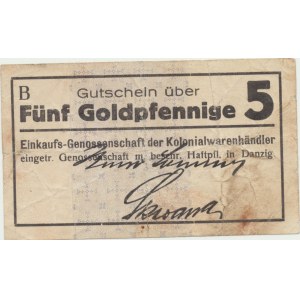 Stowarzyszenie Kupców w Gdańsku, 5 goldfenigów b.d. (1923)