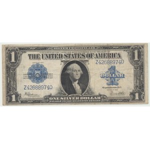 USA, 1 dolar 1923 SILVER CERTIFICATE, niebieska pieczęć
