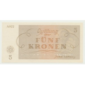Getto Teresin w Czechach, 5 koron 1943, A022