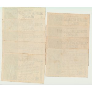 Lot 9 szt. Niemcy, 1 milion marek 1923, małe litery serii, ładne