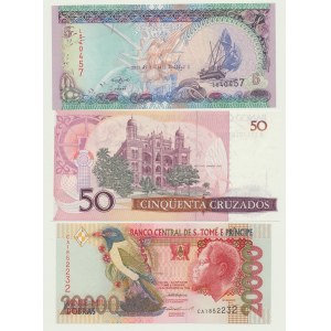 3 szt. banknoty Świat, stany UNC