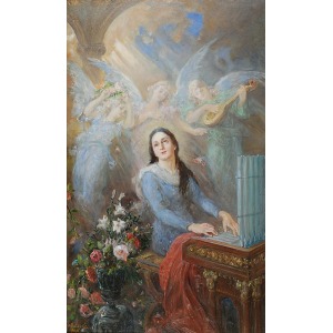 Stanisław KACZOR-BATOWSKI (1866-1946), Św. Cecylia, 1938