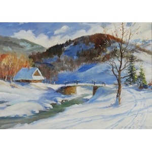 Leszek STAŃKO (1925-2011), Pejzaż zimowy górski