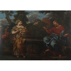 Malarz nieokreślony włoski (XVII/XVIII w.), Jezus i Samarytanka
