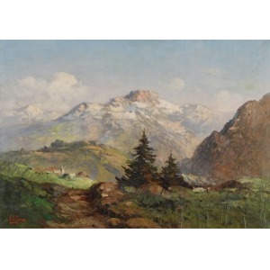 Ermanno CLARA (1889-1946), Pejzaż górski