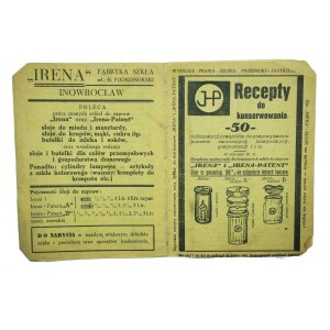 [REKLAMA] Recepty do konserwowania Irena i Irena-patent