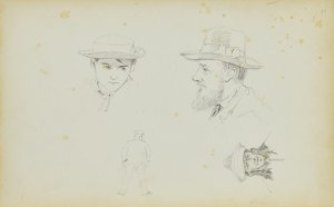 Stanisław Chlebowski (1835-1884), Studium postaci i trzy głowy męskie