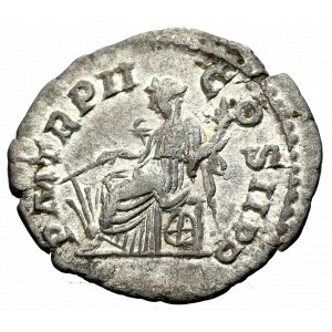 Roman Empire, Elagabal, Denarius - legend overstriked