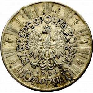 II Republic of Poland, 10 zloty 1936, Pilsudski