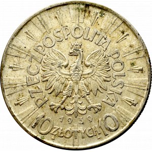 II Republic of Poland, 10 zloty 1939 Pilsudski