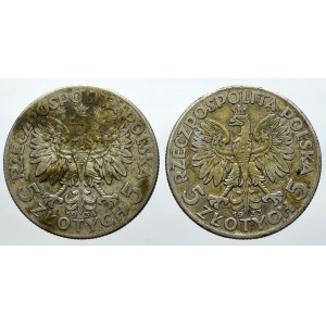 II Republic of Poland, Lot of 5 zloty 1933-34