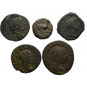 Zestaw monet antycznych (5 egz.)