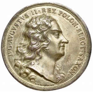 August II Mocny, Medal obóz w Mühlberg 1730 Groskurt - kopia kolekcjonerska