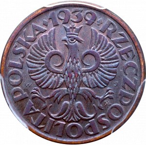 II Republic of Poland, 1 groschen 1939 - PCGS MS64 BN