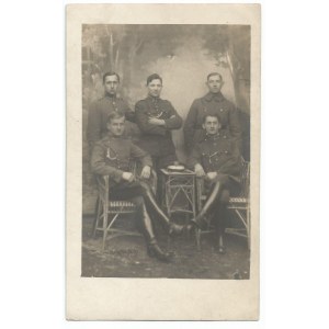 II RP, Fotografia grupowa żołnierzy, 2 Pułk Szwoleżerów, 1 Pułk Ułanów