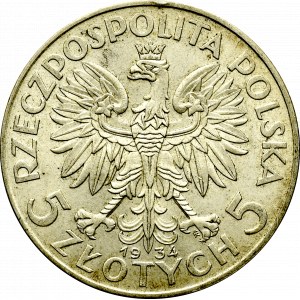 II Republic of Poland, 5 zloty 1934 Polonia