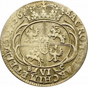 Germany, Saxony, Friedrich August II, 6 groschen 1756, Leipzig