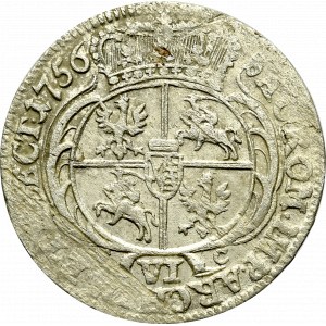 Germany, Saxony, Friedrich August II, 6 groschen 1756, Leipzig